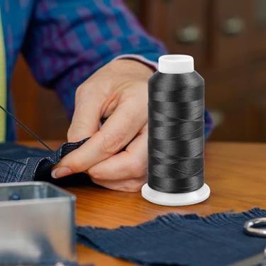 Imagem de Linha de bordado único carretel enorme 4000 m cada fio de máquina de bordado de poliéster 40WT para máquinas comerciais e domésticas - preto