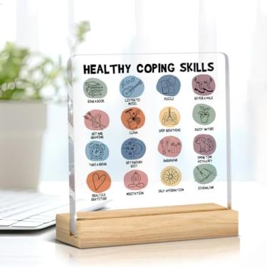 Imagem de Presentes de conscientização sobre saúde mental terapia doméstica escritório canto calmo decorações de mesa aconselhamento autoaperfeiçoamento afirmações positivas conselheiro escolar psicologia