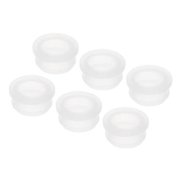 Imagem de 6 peças de encaixe com ilhós de borracha diâmetro 23 mm ID 18,5 mm H 14 mm vedação anti-arranhões para caixa elétrica tubo de cabo transparente