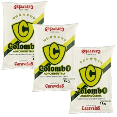 Imagem de Açúcar Cristal 3kg (3x1kg) – Ideal para Doces, Bolos, Sucos e Uso Diário na Cozinha