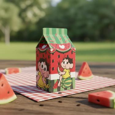 Imagem de Kit 30 Caixinhas Milk Magali Personalizadas Tema Melancia para Aniversário Infantil