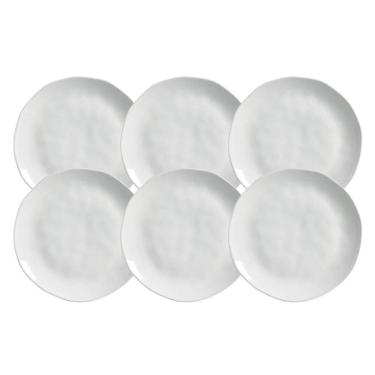 Imagem de Jogo De Pratos Fundo 21Cm 600Ml Kit 6 Peças New White Branco