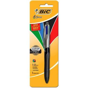 Imagem de Caneta Esferográfica Retrátil 4 Cores Clássicas Grip Pro BIC