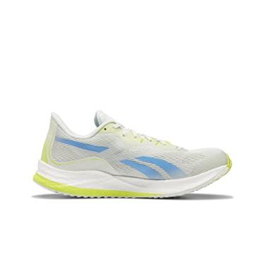Imagem de Reebok Tênis de corrida masculino Floatride Energy 3.0, Brilho opala/azul essencial/amarelo ácido, 8.5