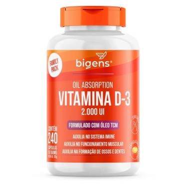 Imagem de Vitamina D3 2000 ui Com Tcm - 120 Cápsulas - Bigens-Masculino