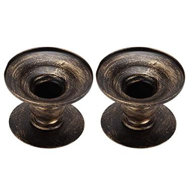 Imagem de RiToEasysports Conjunto Retro Simplista do Suporte do Castiçal Ferro, Pedestal Resistente da Vela da Coluna para a Decoração Aniversário, Candelabros Clássicos para a Sala de Jantar