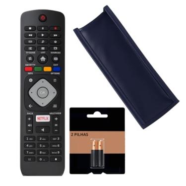 Imagem de Controle Remoto Compatível Para TV Philips Smart Tecla Netflix LCD LED 4k
