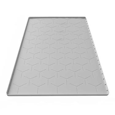 Imagem de Tapete de silicone para pets • À prova d’água • Ideal para areia de gato Facil de limpar! Resiste à molhagem! (61.5cm*40cm Cinza claro)