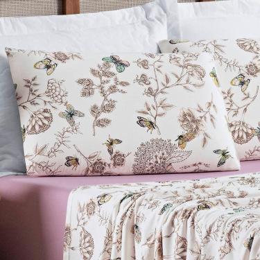 Imagem de Jogo De Cama Malha Casal Quality 04 Peças Butterfly