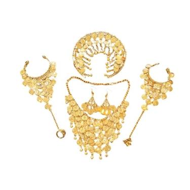 Imagem de oshhni Conjunto de joias de casamento com 4 peças: colar, brincos e pulseira para noivas, Brincos de Gancho