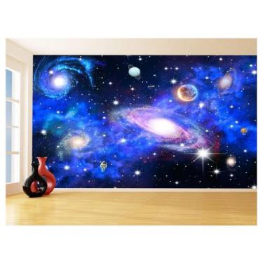 Imagem de Papel De Parede 3D Espaço Estrelas Planetas 3,5M Nsp161 - Você Decora
