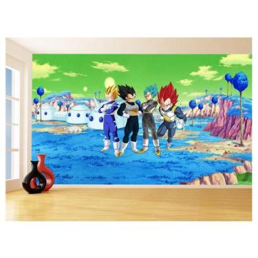Imagem de Papel De Parede Dragon Ball Goku Vegeta Anime 3,5M Dbz392 - Você Decor