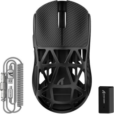 Imagem de ATTACK SHARK R2PRO Mouse de liga de magnésio superleve de 45 g, sensor PixArt PAW3950, 42000DPI, taxa de sondagem sem fio de 8000Hz, mouse para jogos 2,4G/BT/com fio, mouse programável com cabo