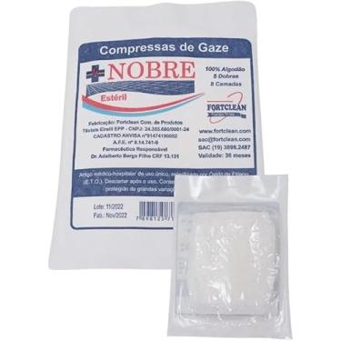 Imagem de Gaze Estéril Nobre 7,5x7,5cm - Compressa Hidrófila 100% Algodão - 8 Camadas Alta Absorção | 10 pacotes contendo 10 compressas