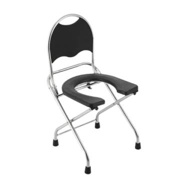 Imagem de FashionCha Assento Sanitário Portátil para Camping, Assento Sanitário Dobrável, Antiderrapante, Multiuso, aço Inoxidável, Assento Sanitário Agachado para Idosos,