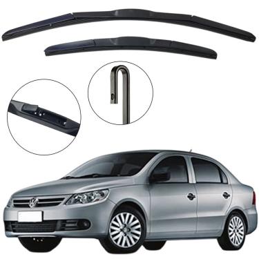 Imagem de Kit Palheta Dianteira Voyage G5 2009 a 2012 Limpador de Parabrisa de Silicone