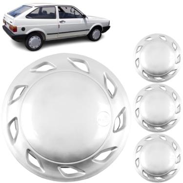 Imagem de Jogo 4 Calotas Aro 13 Vw Gol CL Parati Saveiro G1 1987 a 1997 Grid GR519AR