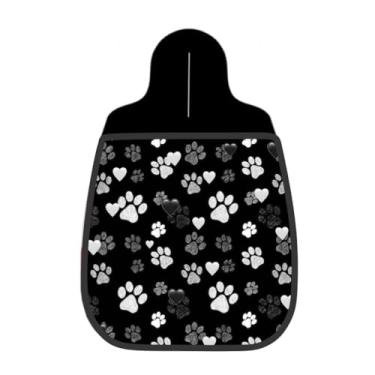 Imagem de Lixeira De Carro Organizador Lixinhocar Patas e Corações Preto