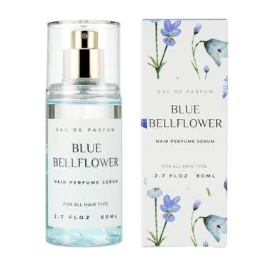 Imagem de Perfume de cabelo feminino, névoa leve de longa duração para o verão - Soro hidratante 3:7 fórmula sem álcool, spray de cabelo perfumado com óleo de argan com queratina e elastina (flor da campainha