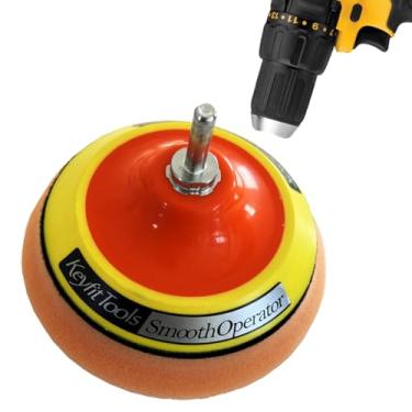 Imagem de Keyfit Tools SmoothOperator Tinta automotiva e removedor de arranhões com luz de cabeça com broca HexaMax Pad ~Use com sua cera ou composto favorito ~ HexaMax M780 Pad com 200 limpadores independentes