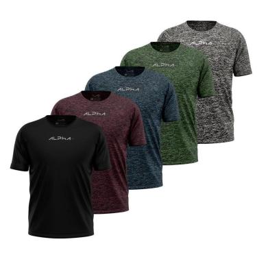 Imagem de Kit 5 Camisetas New Fluid Mescla Dry Alpha Co Masculina-Masculino