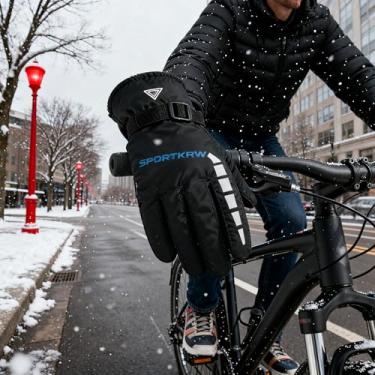 Imagem de Luvas térmicas de esqui de inverno para homens e mulheres, luvas isoladas à prova d'água para ciclismo ao ar livre e esqui