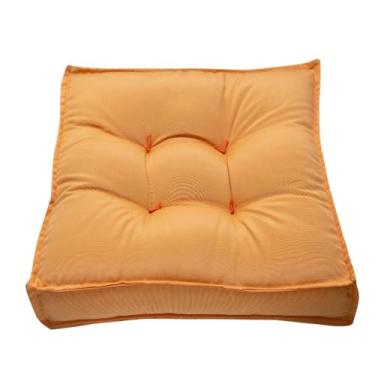 Imagem de Almofada Futon 45x45 Colorida para Assento e Decoração Sala Quarto Escritório (Laranja)