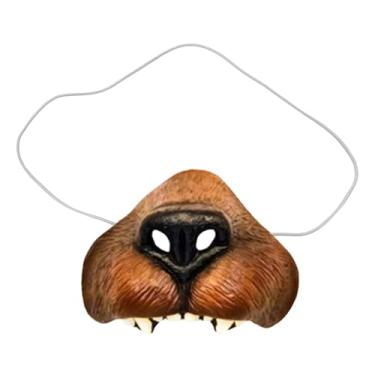 Imagem de Nariz de urso | Nariz de urso marrom | Narizes de fantasia de ursos | Máscara de focinho de animal | Fantasia de focinho de animal | Alça elástica | Marrom e preto