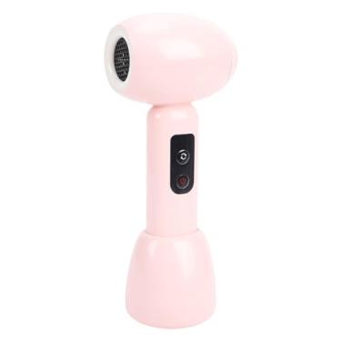 Imagem de Diydeg Secador de Cabelo Sem Fio para bebê, Mini Secador Portátil Recarregável para Crianças Com Base de Carregamento, Silencioso, Baixo Calor, Fluxo de Ar Suave, Soprador de Viagem (Rosa)