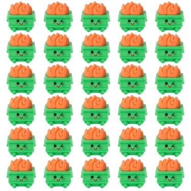 Imagem de GGSTDDUP 30Pcs Mini Resin Dumpster Fire Figurines Miniature Dumpster Trash Shape with Fire Funny Desk Accessories Team Employee Appreciation Gift for Staff Teacher Coworkers