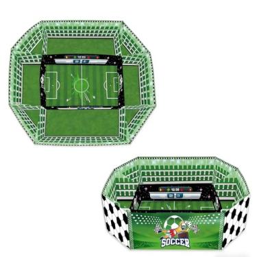 Imagem de Kit de suprimentos de festa de futebol – 3 bandejas de comida para festas de dia de jogo – Decorações de tabuleiro de charcutaria de futebol para festa de futebol, aniversário, porta traseira