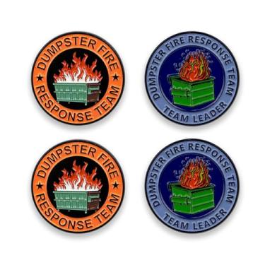 Imagem de Broche de equipe Dumpster Fire Response para homens Dumpster Fire Team Leader Pin Joias Presentes, ligas, Sem Pedra Preciosa
