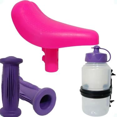 Imagem de Kit selim Garrafinha Punho Para Bicicleta do Aro 12 Nathor-Unissex