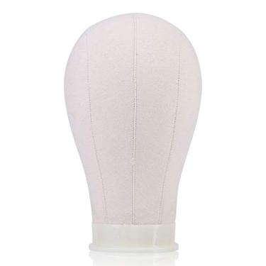 Imagem de Generic Modelo de Exibição de Peruca de Cabeça de Manequim para boné de Chapéu, Suporte de Braçadeira de Mesa Estável para Cabeça de Lona de 3 Tamanhos, Adequado para Todos Os Acessórios de Cabeça (22 polegadas)