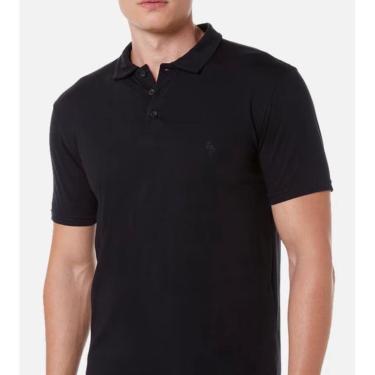 Imagem de Camisa Polo Pima Preta-Masculino