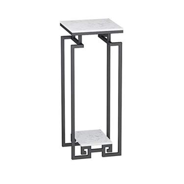 Imagem de Mesa de centro, mesa lateral de sala de estar, mesa moderna, mesa de conjunto de varanda e sala de estar, suporte de flores simples (cor: B) (A)