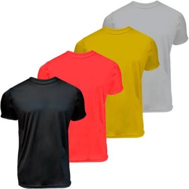 Imagem de Kit 4 camisas manga curta gola redonda Dryfit UV Plus Size - Garage 31