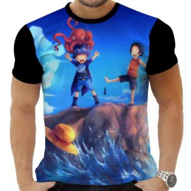 Imagem de Camiseta Camisa Personalizada Anime One Piece Pirata Navio Mar 10 - Za