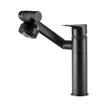 Imagem de Faucet de Cozinha com Giro 1080 2 Modos Pulverização Torneira Mistura Água Quente e Fria Manípulo Único Construção Válvula Cerâmica Pulverizador Pia