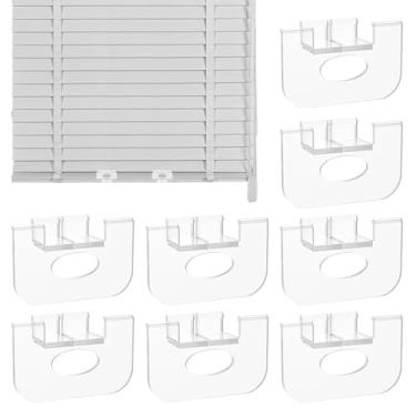 Imagem de 8 peças de alças de elevação de sombra de favo de mel sem fio, alças transparentes para puxar persianas, clipes de puxar para baixo, braçadeira de elevação, persianas de rolo sem fio, acessórios de