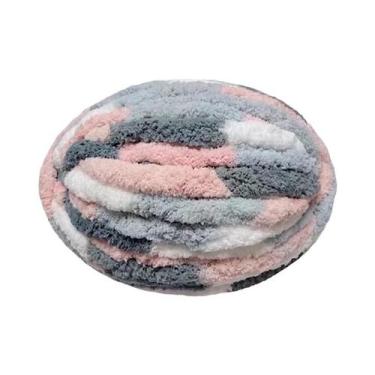 Imagem de Fio Grosso Multicolorido 250g Macio E Quente Para Tricô, Crochê, Cober