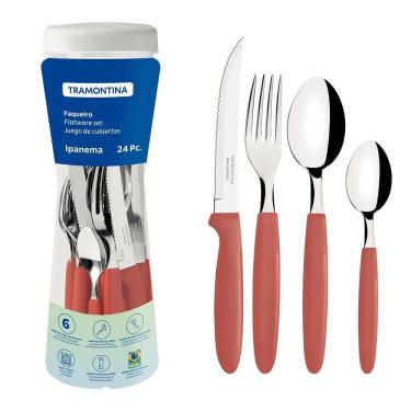 Imagem de Faqueiro 24 Peças Ipanema Tramontina 23398/491 Goiaba