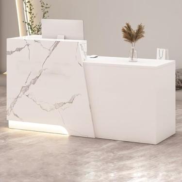 Imagem de Mesa de recepção, balcão de recepção, mesa de recepção de salão, mesa de recepção em pé, recepção pequena, balcão de loja, mesa de recepção em forma de L, caixa e balcão de recepção com balcão