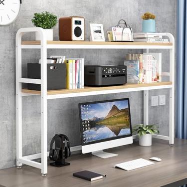 Imagem de Estante organizadora de dormitório, prateleira organizadora de mesa, prateleira de armazenamento de mesa, estante de mesa elevatória, dormitório, prateleira de armazenamento multiuso, estante de metal