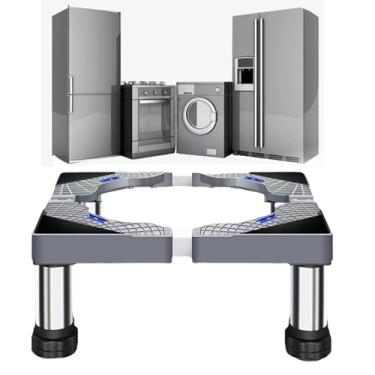 Imagem de Suporte de máquina de lavar e secar com 71 cm de largura, universal, 30 metros fortes, ajustável, suporte de geladeira, pedestal de máquina de lavar, base multifuncional para secadora com altura