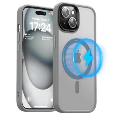 Imagem de Capa Capinha Translucida Fosca Magnética Anti Impacto Premium Macia Protetora Compatível com iPhone (Cinza, iPhone 17)