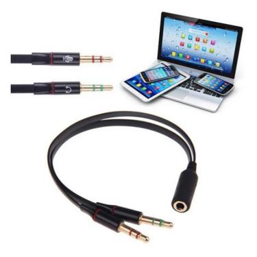 Imagem de ADAPTADOR P3 Y DIVISOR FONE E MICROFONE P2 3,5M = SEPARADO = 1X P3 FEMEA + 2 P2 MACHO