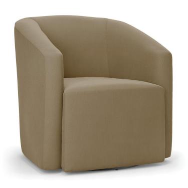 Imagem de Poltrona Stella Max Suede Base Giratória - D'rossi Cor Marrom Rato