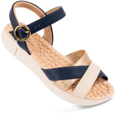 Imagem de Sandália Modare Esporão Confortável Ortopédica Original 7142 Cor:Marin