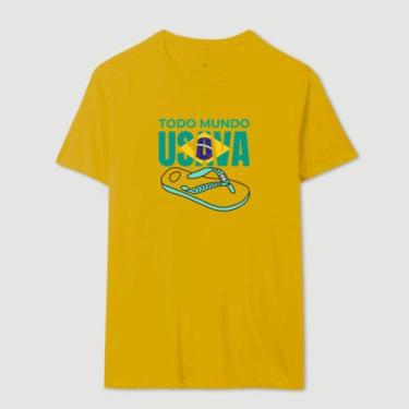 Imagem de Camisa Camiseta Unissex Todo Mundo Usaa Havaianas 100 Algodão Conforta